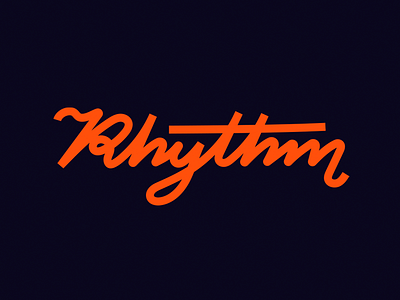 Rhythm Lettering Logo calligraphy design graphic lettering ligature logo logotype rhythm simple typography