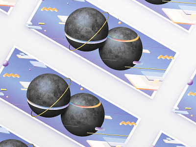 Banners - Supermoon III 3d banners festival geometric planets shapes supermoon