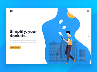 Landing Page flat illustration landing startup