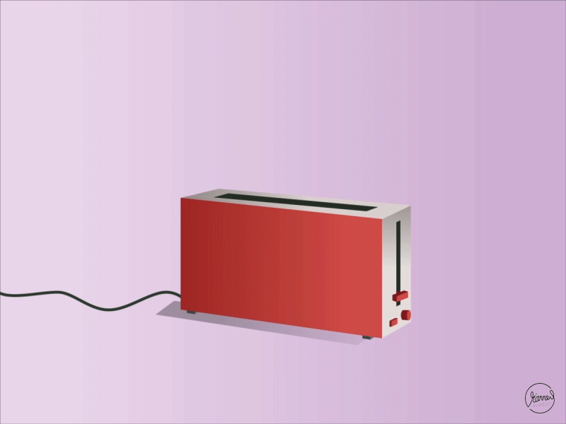 A gif of Toast ae animation cartoon fun gif illustrator minimalist pain parisot toast vianney