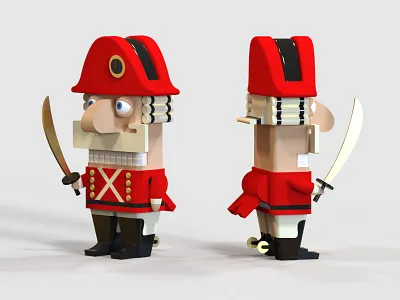 Nutcracker 3d cartoon character design christmas design illustration nutcracker toy toy soldier xmas