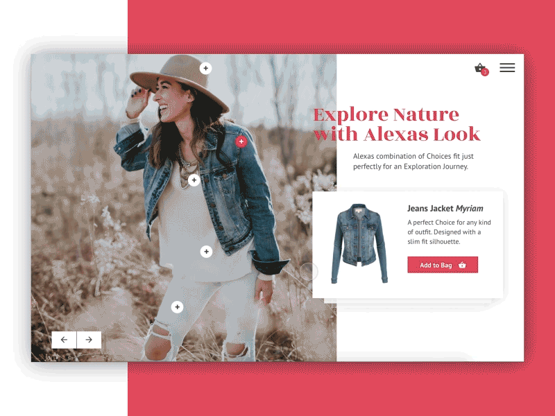 Shop the Look Concept animation brand design fashion shop transition ui ux