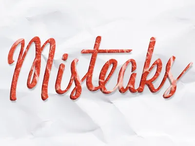Mistakes beef hand lettering lettering meat script steak type