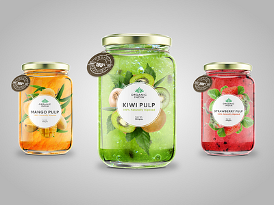 Packaging Design design flavours fruit graphic jar organicindia packaging pulp