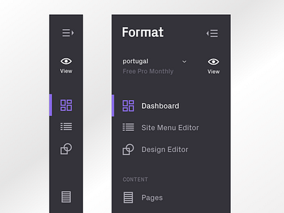 Format Dark Scheme dark scheme dark skin design format scheme sidebar skin ui ux