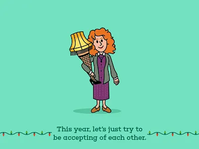 Mrs. Parker and the Leg Lamp cartoon christmas film a christmas story funny holidays illustration leg lamp fan art movie vector