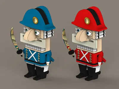 Nutcracker (2) 3d cartoon character design christmas design illustration nutcracker toy toy soldier xmas