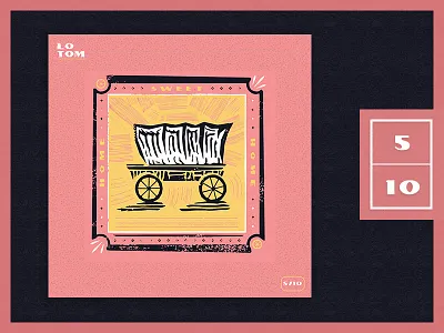 Top Albums 2017 - 5|10 album albumart illustration rough texture wagon woodcut