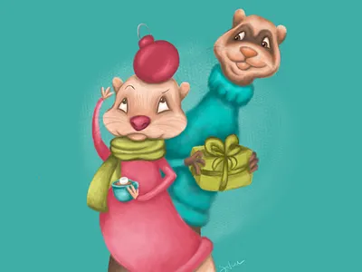 Ferrets Xmas christmas ferrets holiday