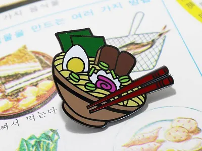 Ramen - Foodie Series - Enamel Pin enamel food illustration pin ramen vector