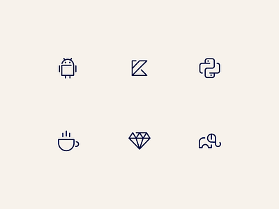 Platform icons android code engineering icon design icons java php platforms python ruby