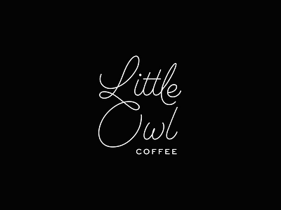 Little Owl coffee ligature logo monoline script