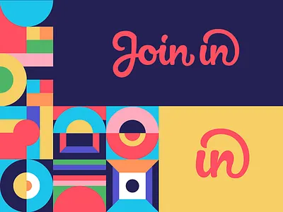 Join In | Brand and Pattern branding friends identity join in logo script