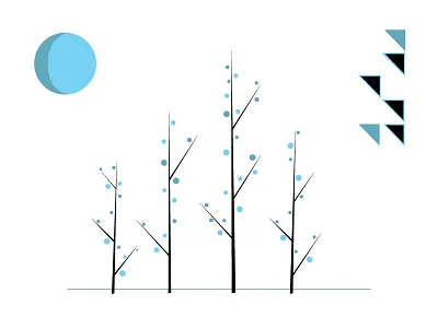 Winter Trees blue folk moon trees winter