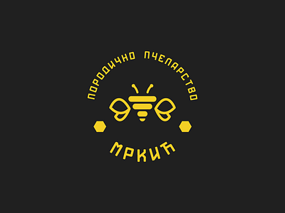 Beekeeping company logo v2 bee beekeeping honey honeycomb icon logo mark symbol