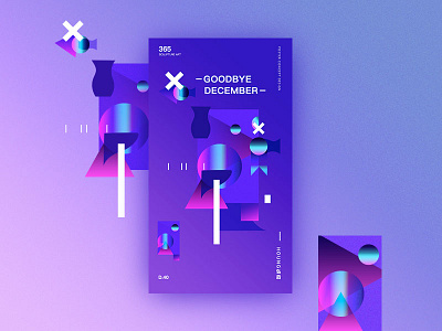 GoodbyeDecember creative gradient illustration poster printing purple ui design wallpaper