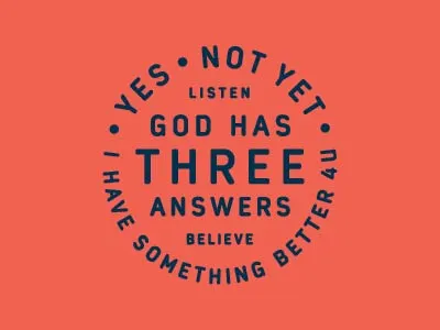 God Has Three Answers answer badge believe circle design enclosure god lockup logo type typography