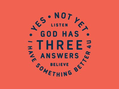 God Has Three Answers answer badge believe circle design enclosure god lockup logo type typography