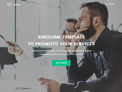 Crown - Services Landing page crown envato themeforest unbounce