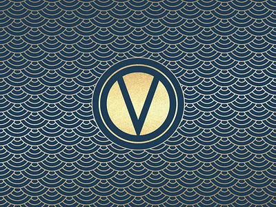 Repeating Pattern for VentureReport brand elegant fancy gold layout metallic navy offset pattern print report shiny