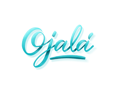 Ojalá brushpen digital lettering. lettering procreate procreate app