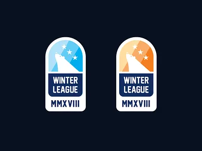 Winter League 2018 gaa hurling logo polar bear roman numerals stars winter