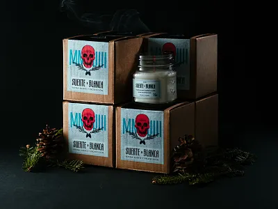 SUERTE BLANCA candle christmas gift handmade mexico skull toronto