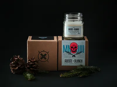 SUERTE BLANCA candle christmas gift handmade mexico skull toronto