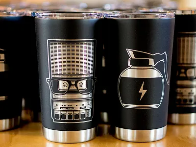 Jupiter Tumblers caffeine coffee illustration jupiter visual laser tapedeck