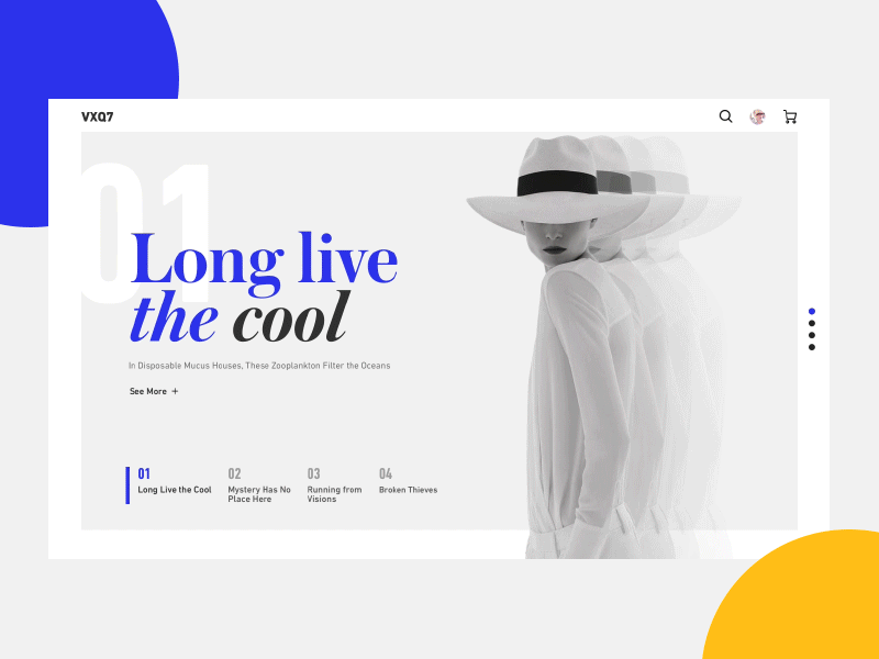 The Cool animation clean fashion funsies minimal principle typography ui