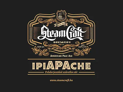 SteamCraft Brewery label beer beerlabel brewery craft beer label labeldesign logo logodesign pale ale