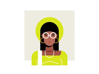 Hipster african animation characterdesign characters design fashion female glasses hipster lady trendy woman