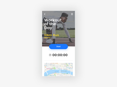 Workout of the day app daily daily ui exercise fitness jogging map run sport ui ux workout