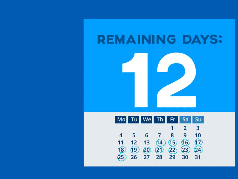 12 days remaining animation christmas explainer video graphic design motion design motion graphics