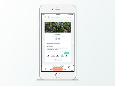 Plant care app app design designer digital graphic icons plants ui user experience user interface ux