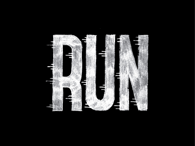 Run! branding hand lettering hand made logo type typography