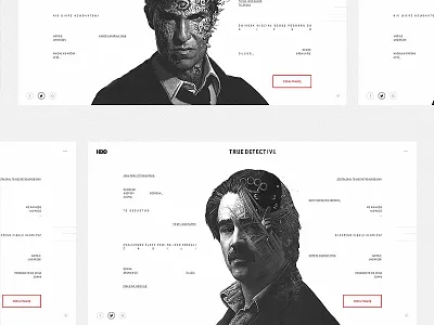 True detective website bartosz włodarczyk design site true detective ui ux web webdesign webpage website
