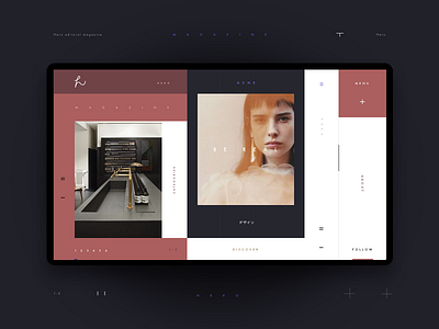 Hero Magazine Alternative Version clean concept crisp editorial fashion homepage magazine minimalistic mondrianizm promo ui ux