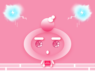Hello Dribbble first illustration shot