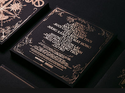 Black Typography album black cover illustrator typography vector