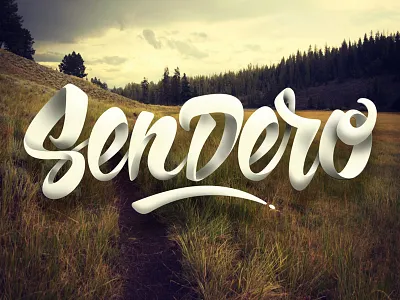 Logo Sendero campaign country countryside handlettering handtype music type vector