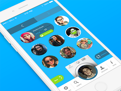 Matching app concept app avatar design list mobile nav ui