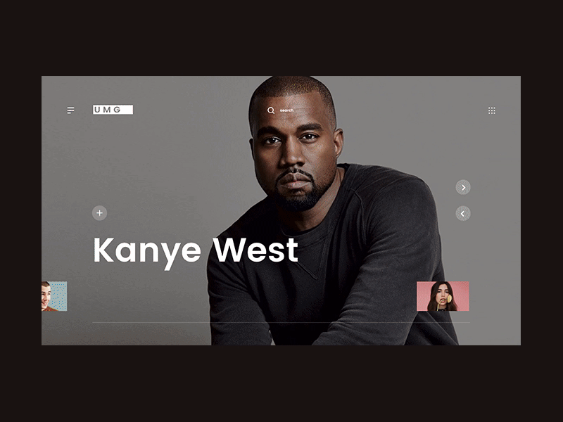 Home Slider concept design label mobile motion music record universal ux web