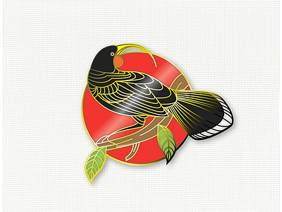 Huia Pin bird cheer up murray enamel huia mordor new zealand sam neill wham wilderpeople