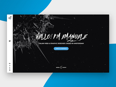 Emanuele Papale - Portfolio Design dark designer landing navigation particles personal portfolio typography ui design webdesign website