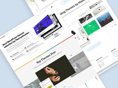 Landing page for Themes Hunter clean landing page minimal user interface website design website redesign wordpress wordpress theme