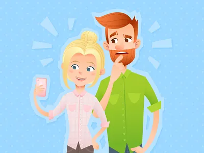 Cartoon Characters (+tutorials) cartoon character cute design drawing female illustration illustrator male tutorial vector