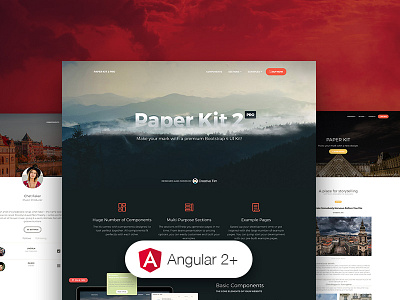 Paper Kit 2 PRO Angular angular bootstrap 4 kit premium kit responsive