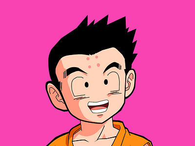 Krillin 2d anime ball dragon dragonball dragonballsuper goku illustrator krill vector