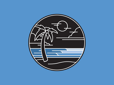 Beach Vibes badge circle clean lines icon illustration national park nature outdoors simple the great outdoors